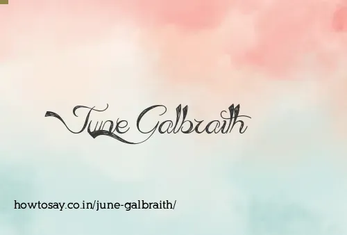 June Galbraith