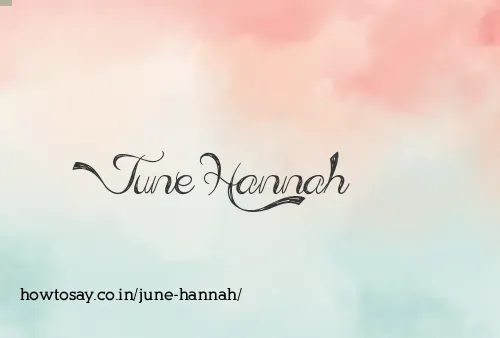June Hannah