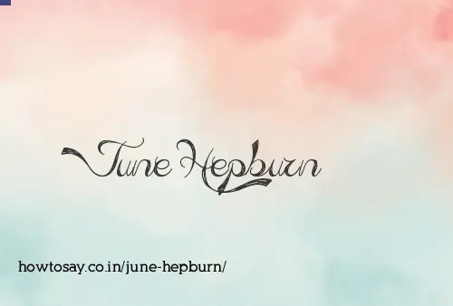 June Hepburn