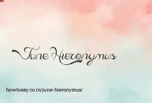 June Hieronymus