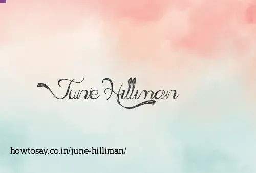 June Hilliman