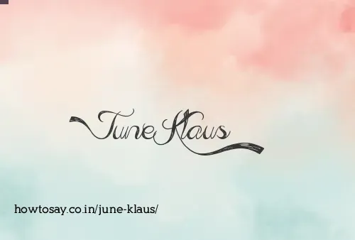 June Klaus