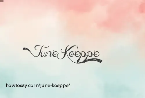 June Koeppe