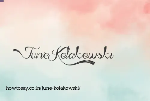 June Kolakowski