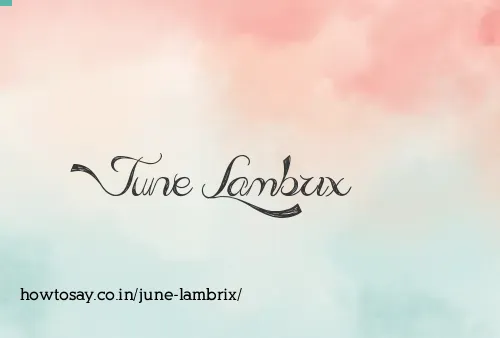 June Lambrix