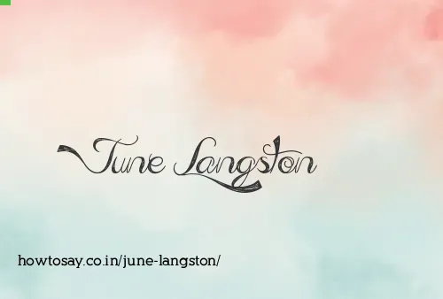 June Langston