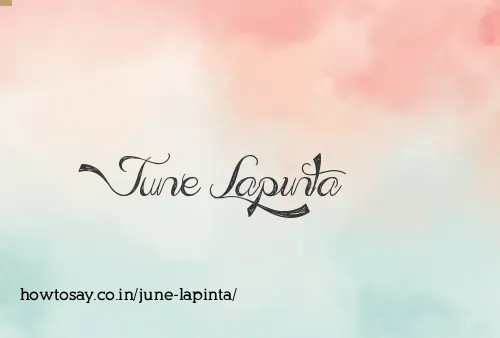 June Lapinta