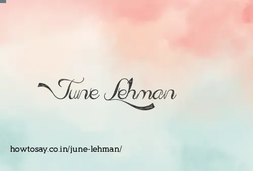 June Lehman