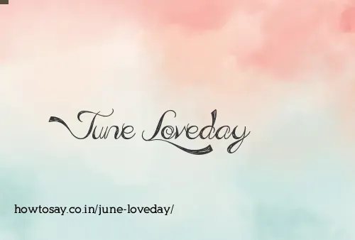 June Loveday