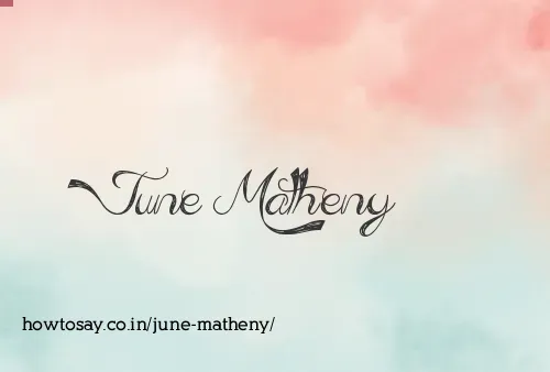 June Matheny