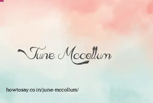 June Mccollum
