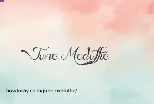 June Mcduffie