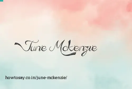 June Mckenzie