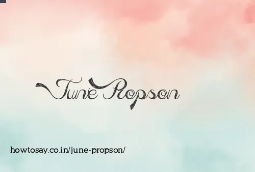 June Propson