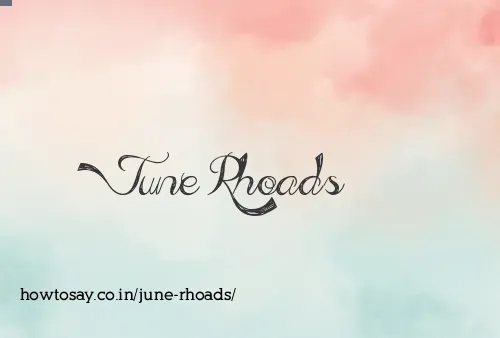 June Rhoads