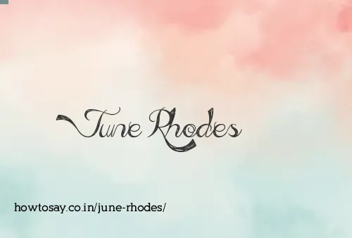 June Rhodes