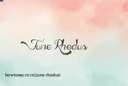 June Rhodus