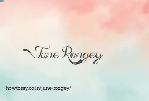 June Rongey