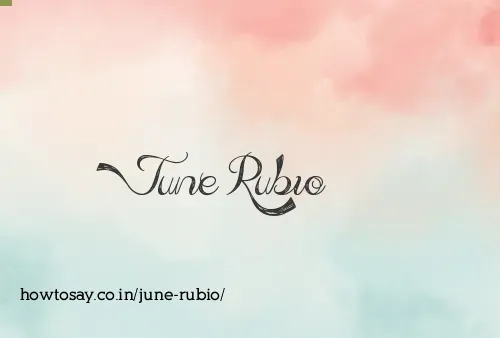 June Rubio
