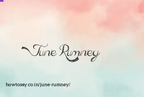 June Rumney