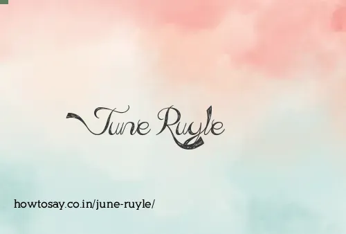 June Ruyle