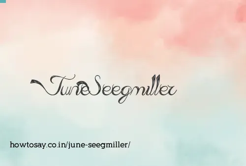 June Seegmiller