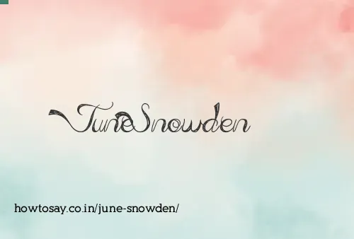 June Snowden