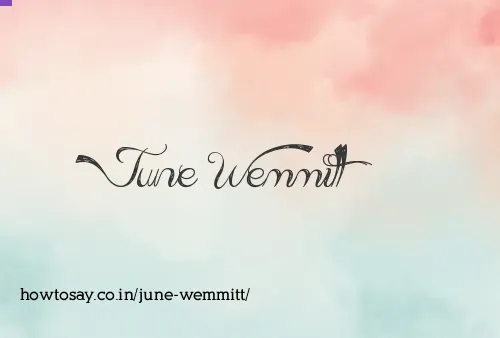June Wemmitt