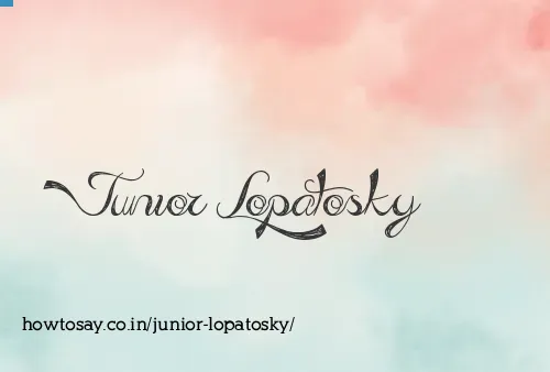 Junior Lopatosky