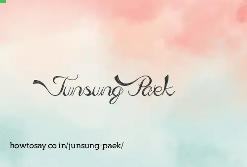 Junsung Paek