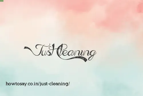 Just Cleaning