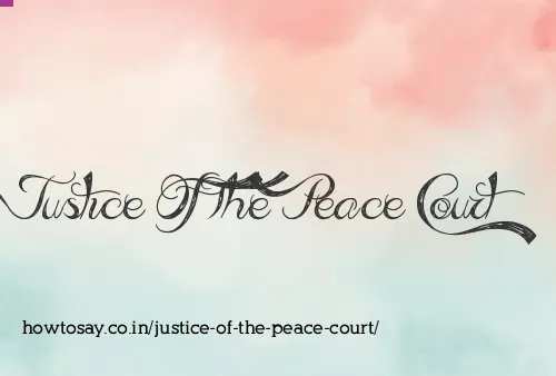 Justice Of The Peace Court