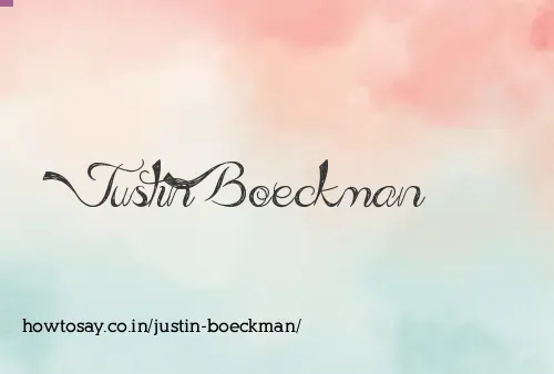 Justin Boeckman