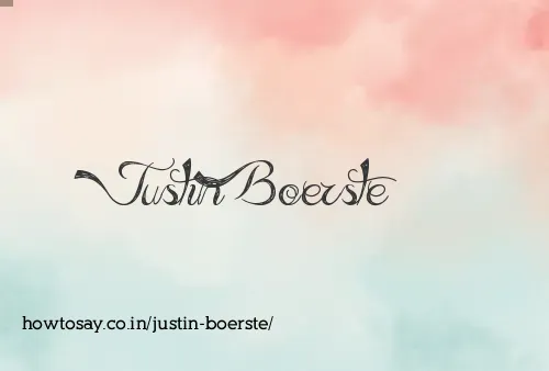 Justin Boerste