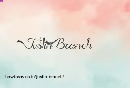 Justin Branch