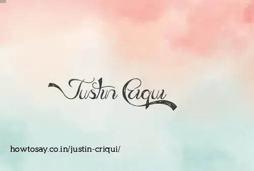 Justin Criqui