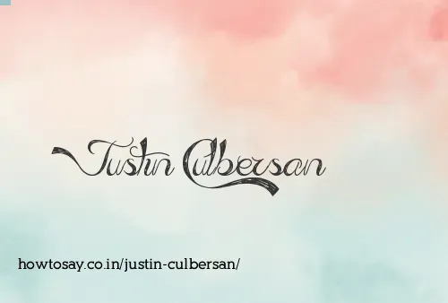 Justin Culbersan