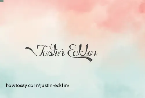Justin Ecklin