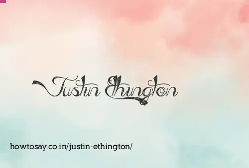 Justin Ethington