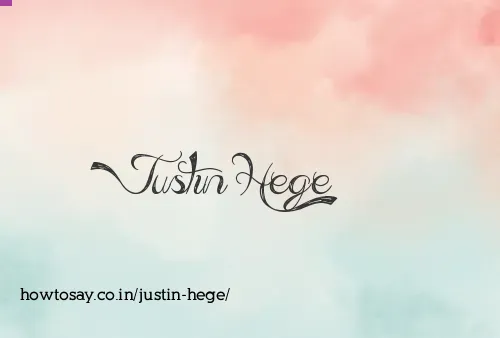Justin Hege