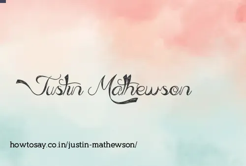 Justin Mathewson