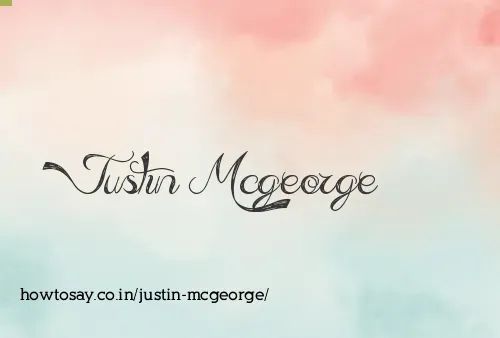 Justin Mcgeorge