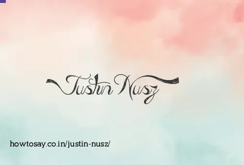 Justin Nusz