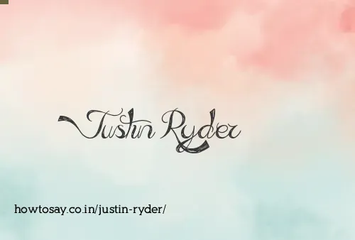 Justin Ryder