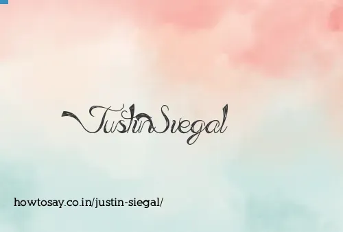 Justin Siegal