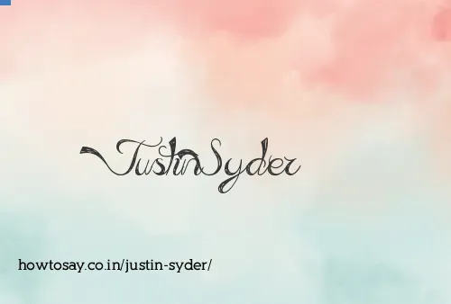 Justin Syder