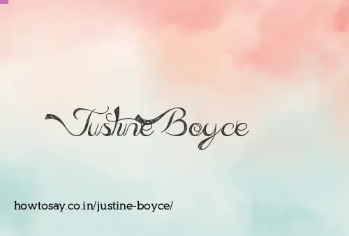 Justine Boyce