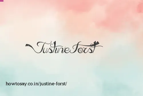 Justine Forst