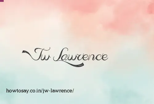 Jw Lawrence