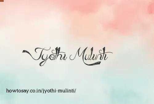 Jyothi Mulinti